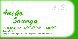 aniko sovago business card
